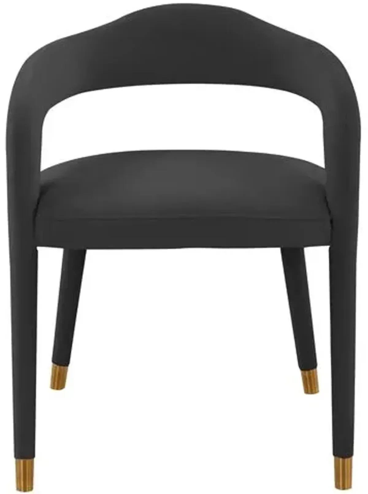 Payton Velvet Dining Chair - Handcrafted - Black