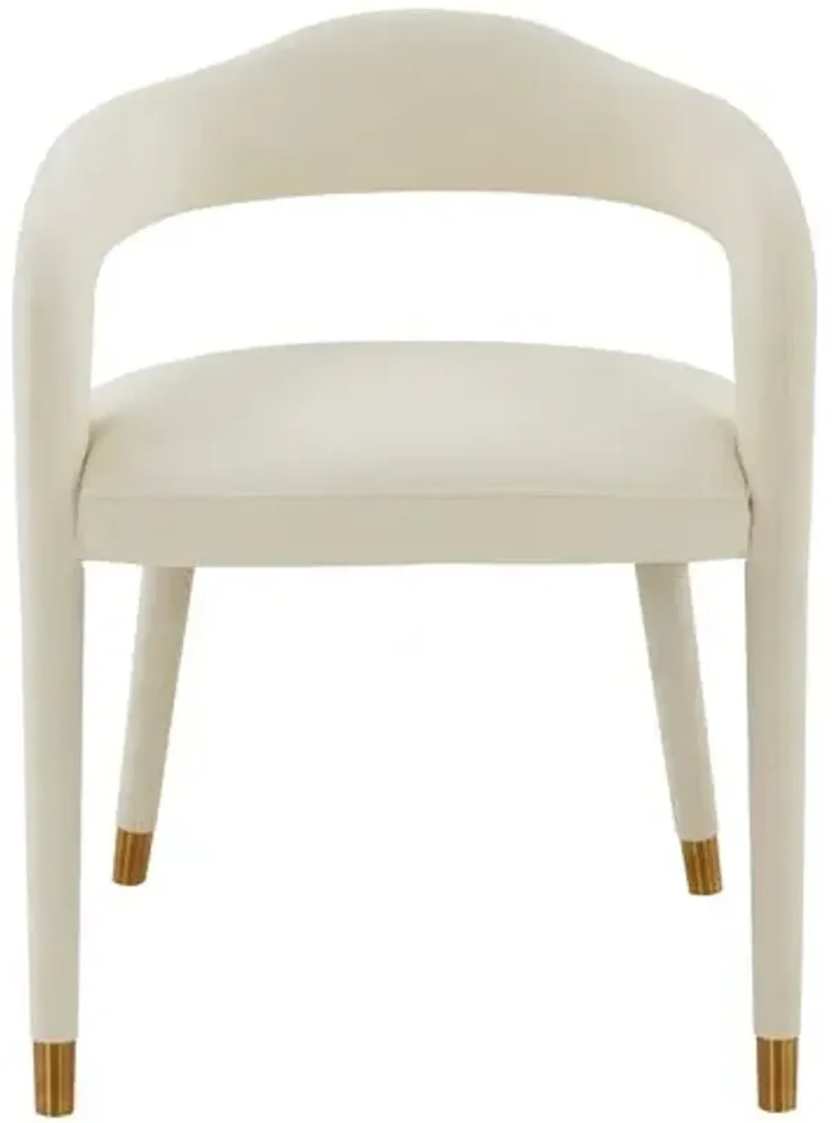 Payton Velvet Dining Chair - Handcrafted - Ivory