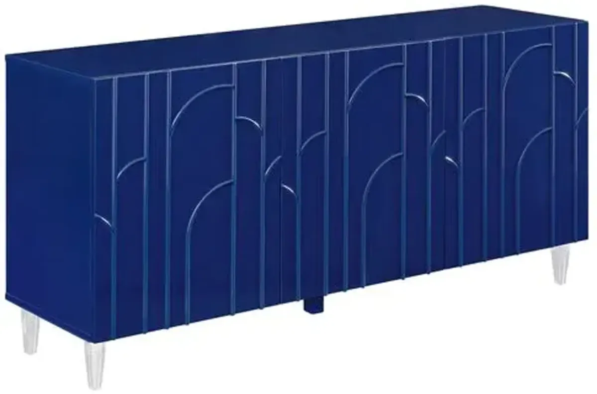 Sonia Deco Lacquer Sideboard/Buffet - Blue