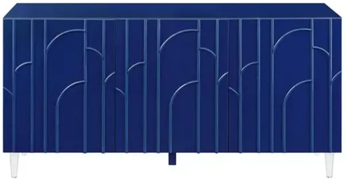 Sonia Deco Lacquer Sideboard/Buffet - Blue