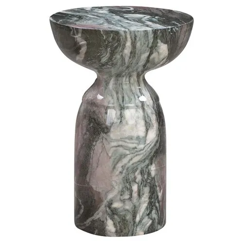 Tobi Marble Side Table - Gray