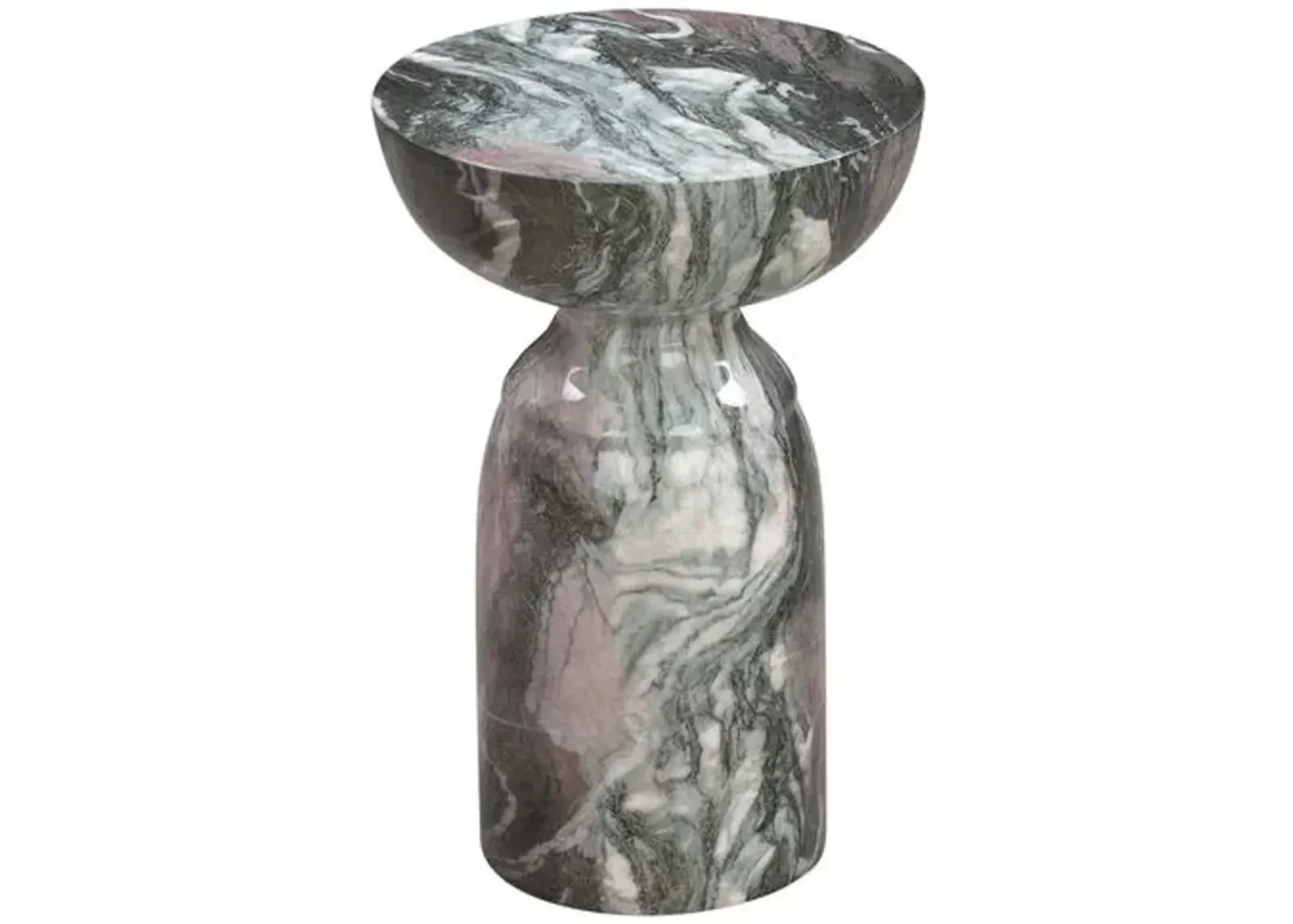 Tobi Marble Side Table - Gray