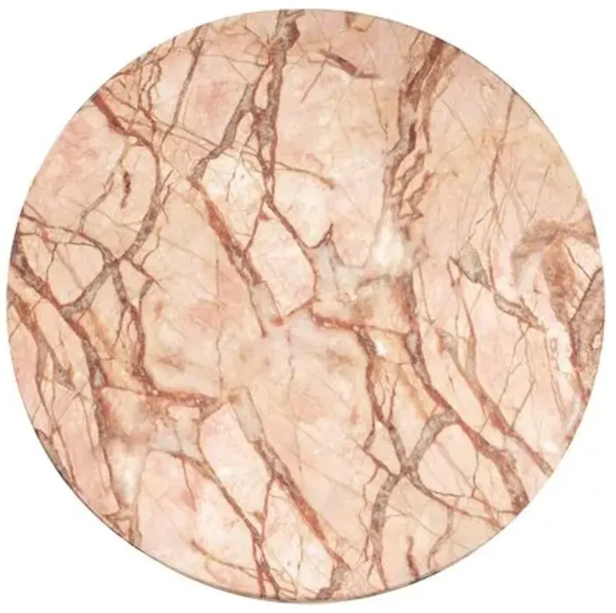 Tobi Marble Side Table - Beige