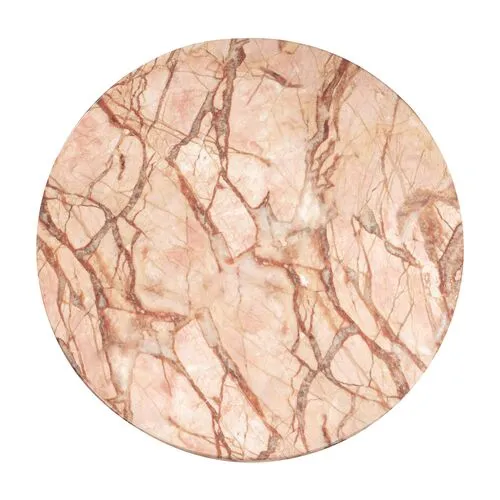 Tobi Marble Side Table - Beige