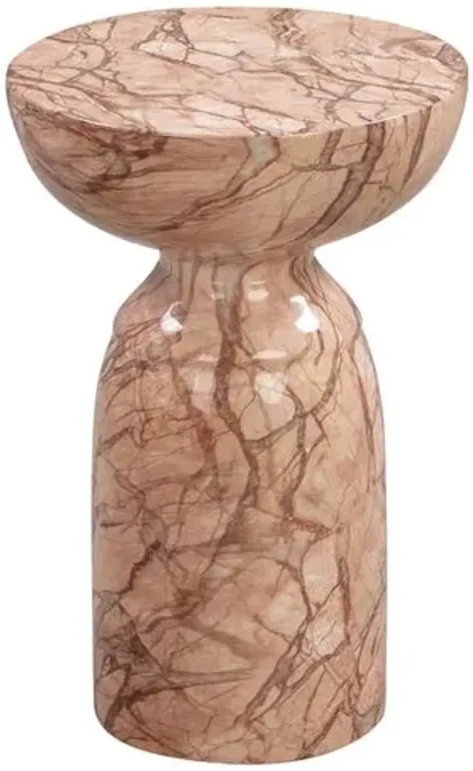 Tobi Marble Side Table - Beige