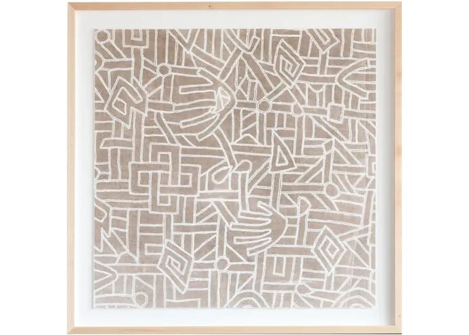 Kuba Pattern - Dawn Wolfe Design - Beige