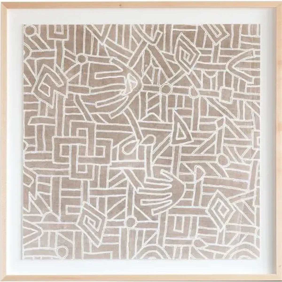 Kuba Pattern - Dawn Wolfe Design - Beige