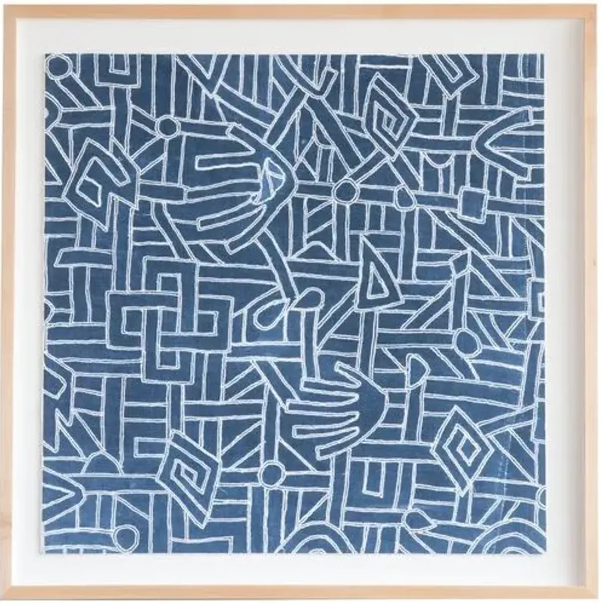 Kuba Pattern - Dawn Wolfe Design - Blue