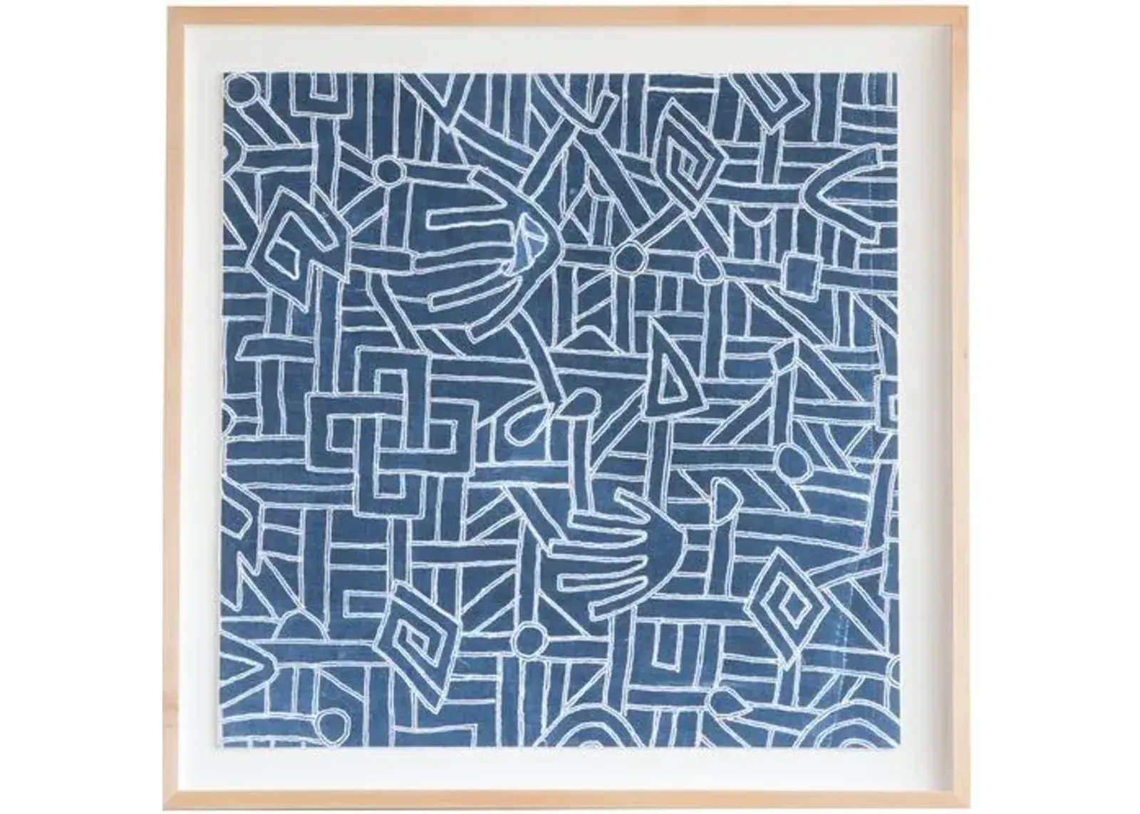 Kuba Pattern - Dawn Wolfe Design - Blue