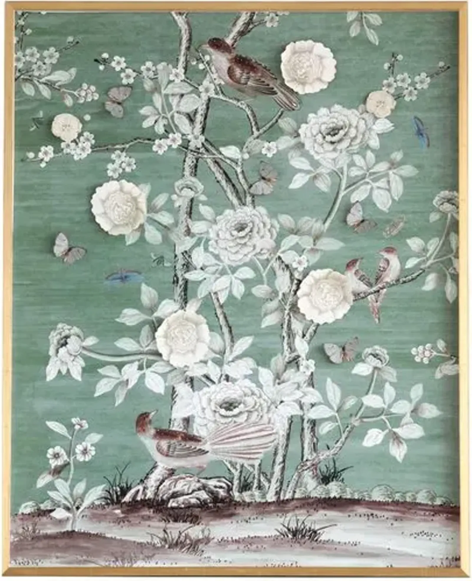 Starling Chinoiserie - Dawn Wolfe Design - Green