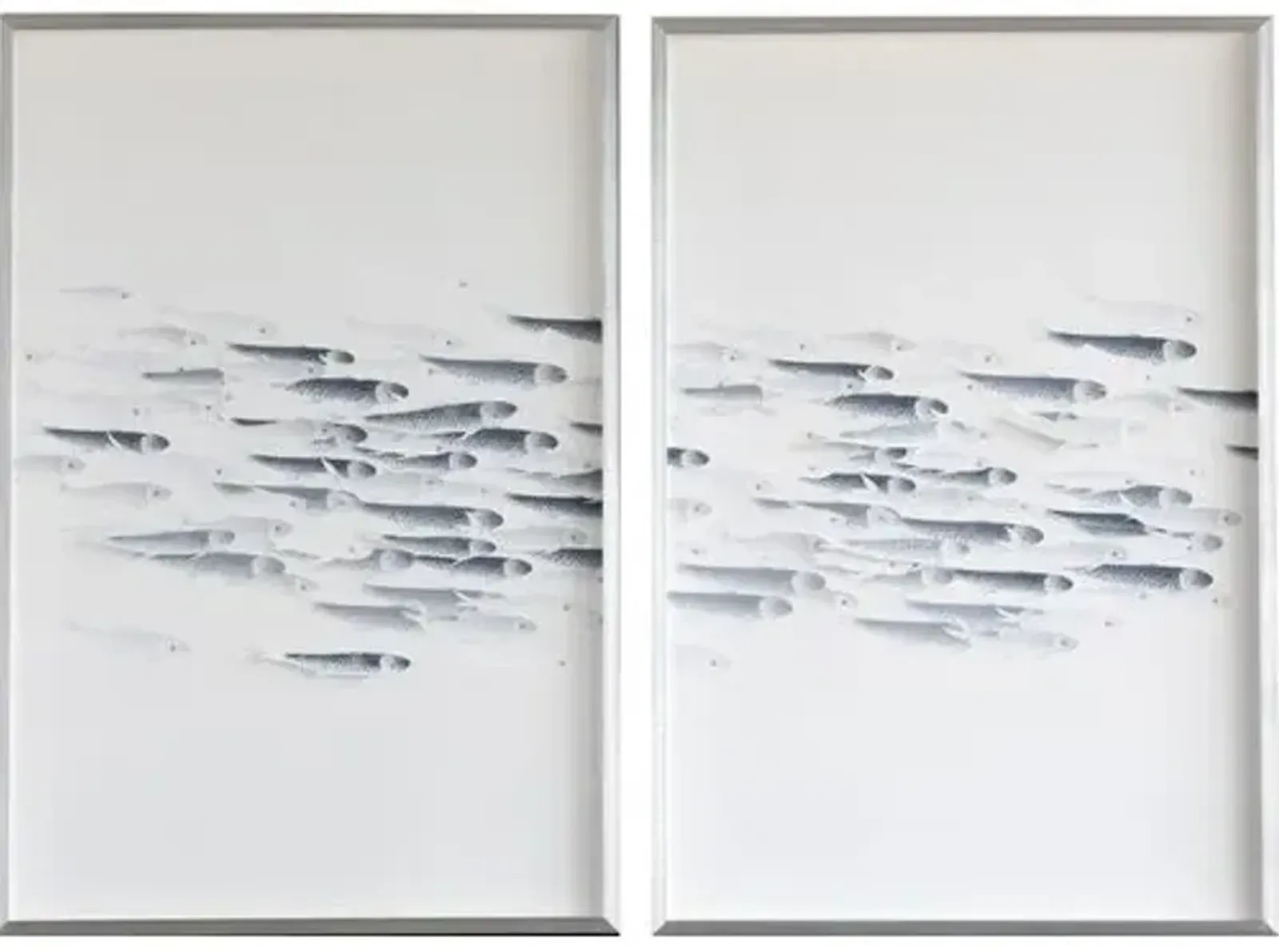 Koi Fish Diptych - Dawn Wolfe Design - Gray