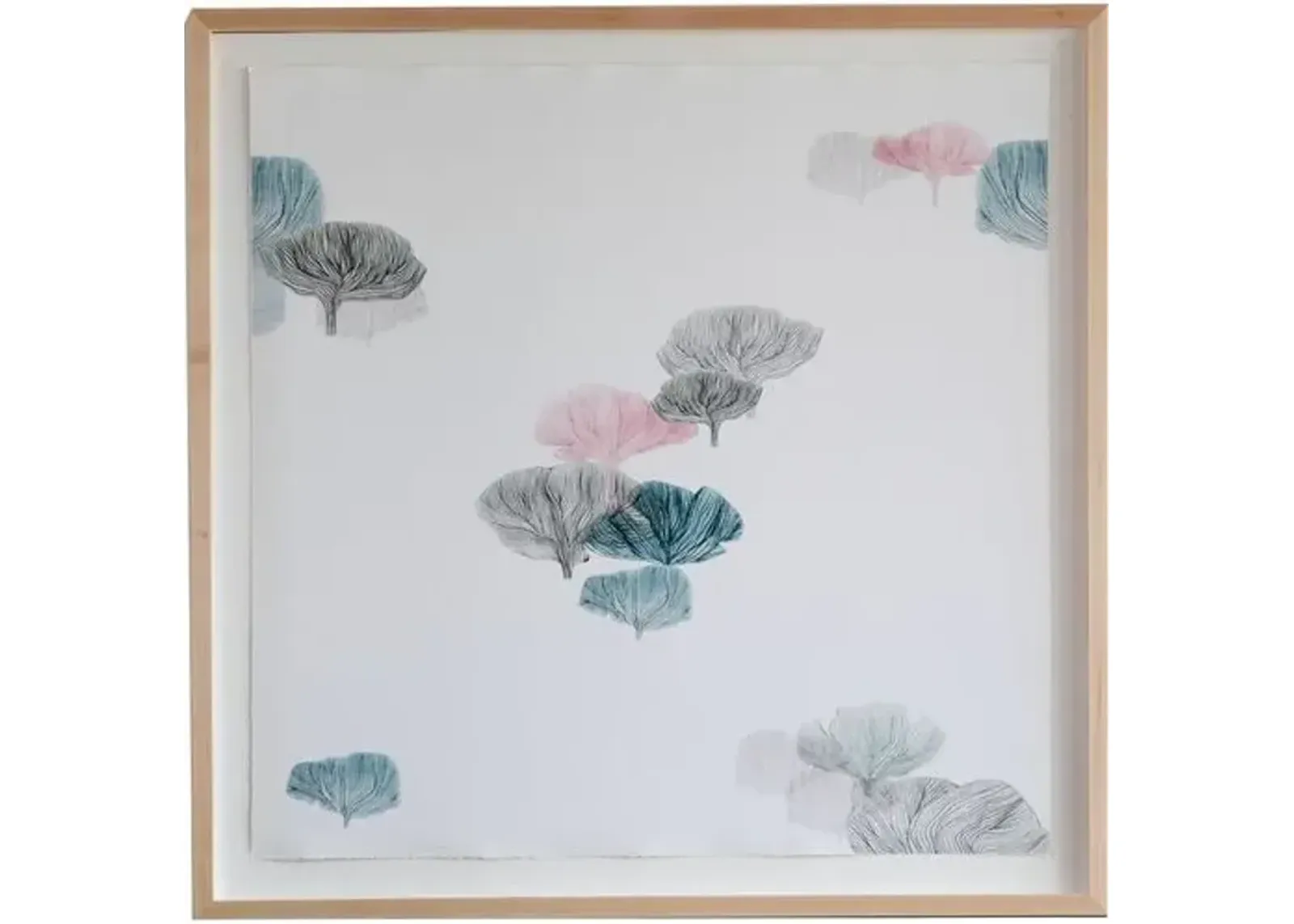 Mushroom Forest Blush and Grey I - Dawn Wolfe Design - Pink