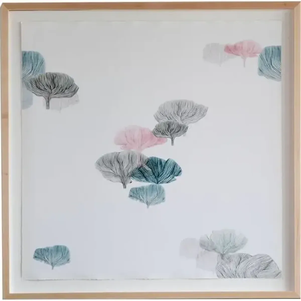 Mushroom Forest Blush and Grey I - Dawn Wolfe Design - Pink