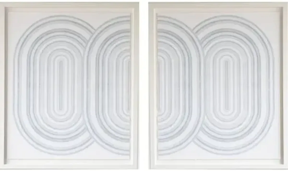 Deco Diptych - Dawn Wolfe Design - Blue