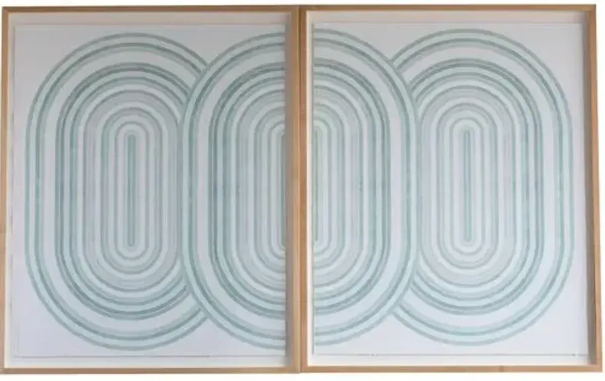 Deco Diptych - Dawn Wolfe Design - Green