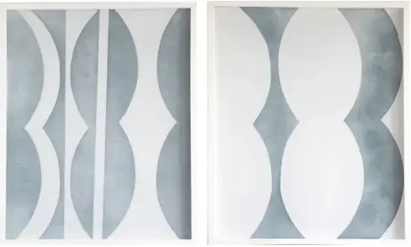 Deco Waves Diptych - Dawn Wolfe Design - Green