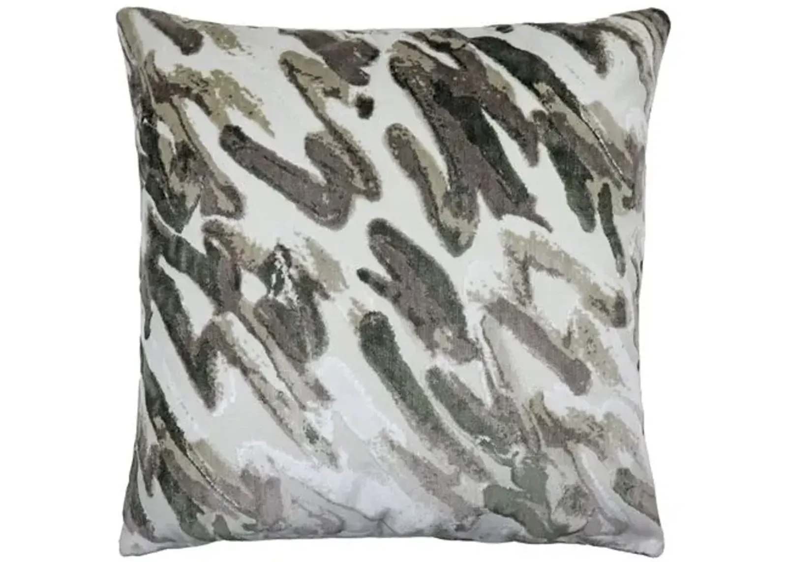 Hazel 22x22 Graffit Velvet Pillow - Ash - The Piper Collection