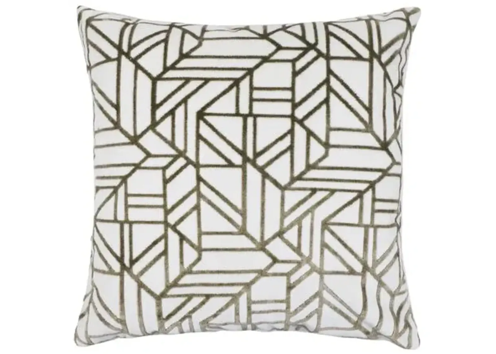 Louie 22x22 Velvet Pillow - White Gold - The Piper Collection