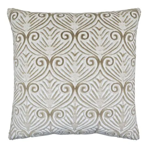 Trena 22x22 Velvet Pillow - Pewter - The Piper Collection