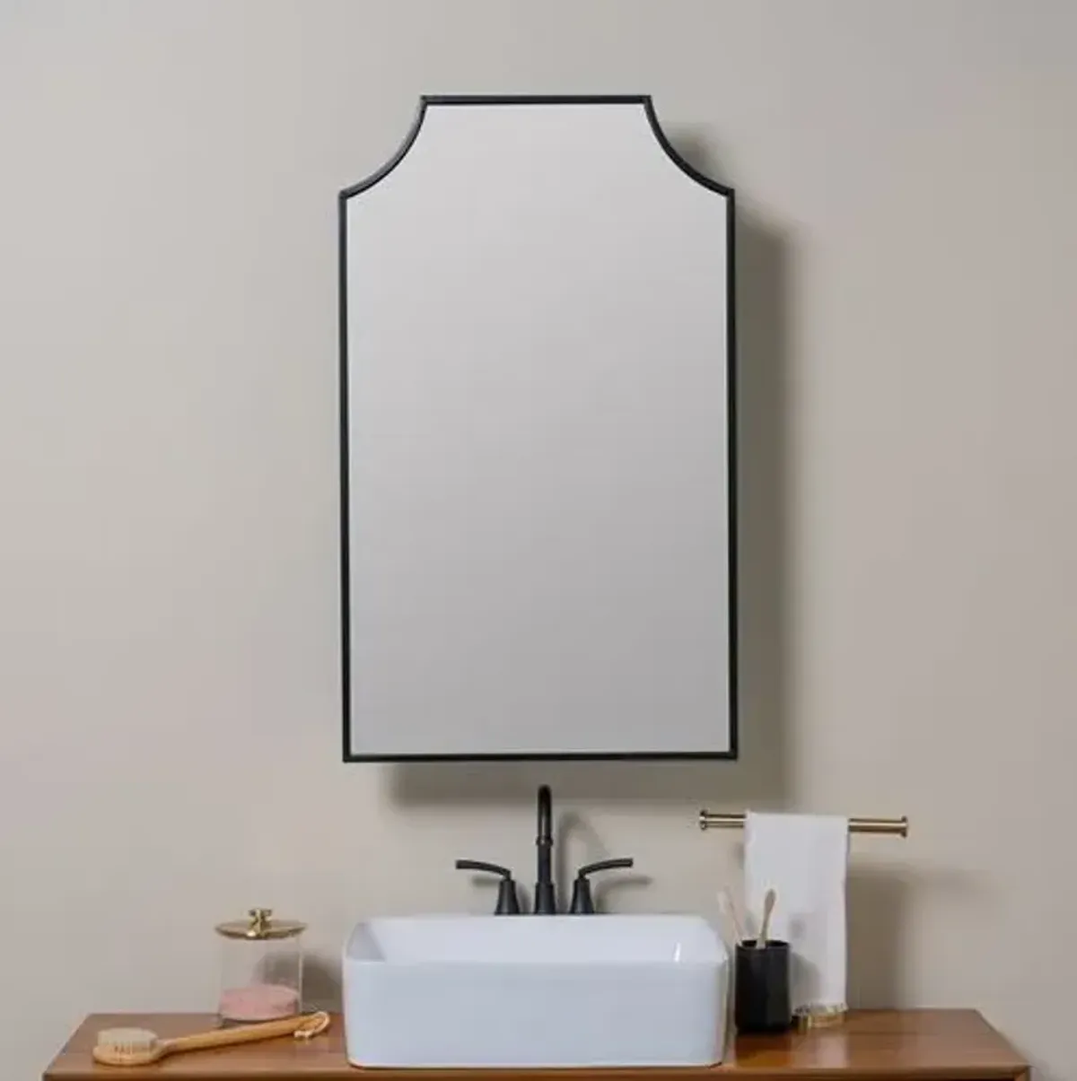 Simone Mirror Medicine Cabinet - Black