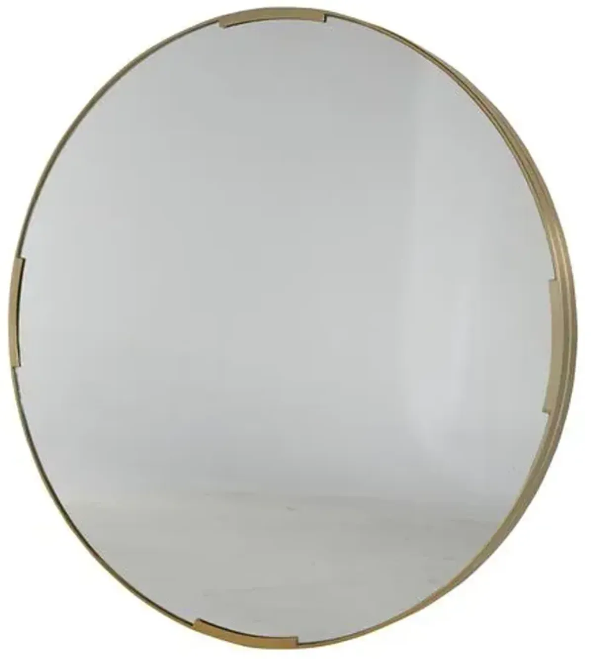 Baker Round Wall Mirror - Brushed Gold - Gabby