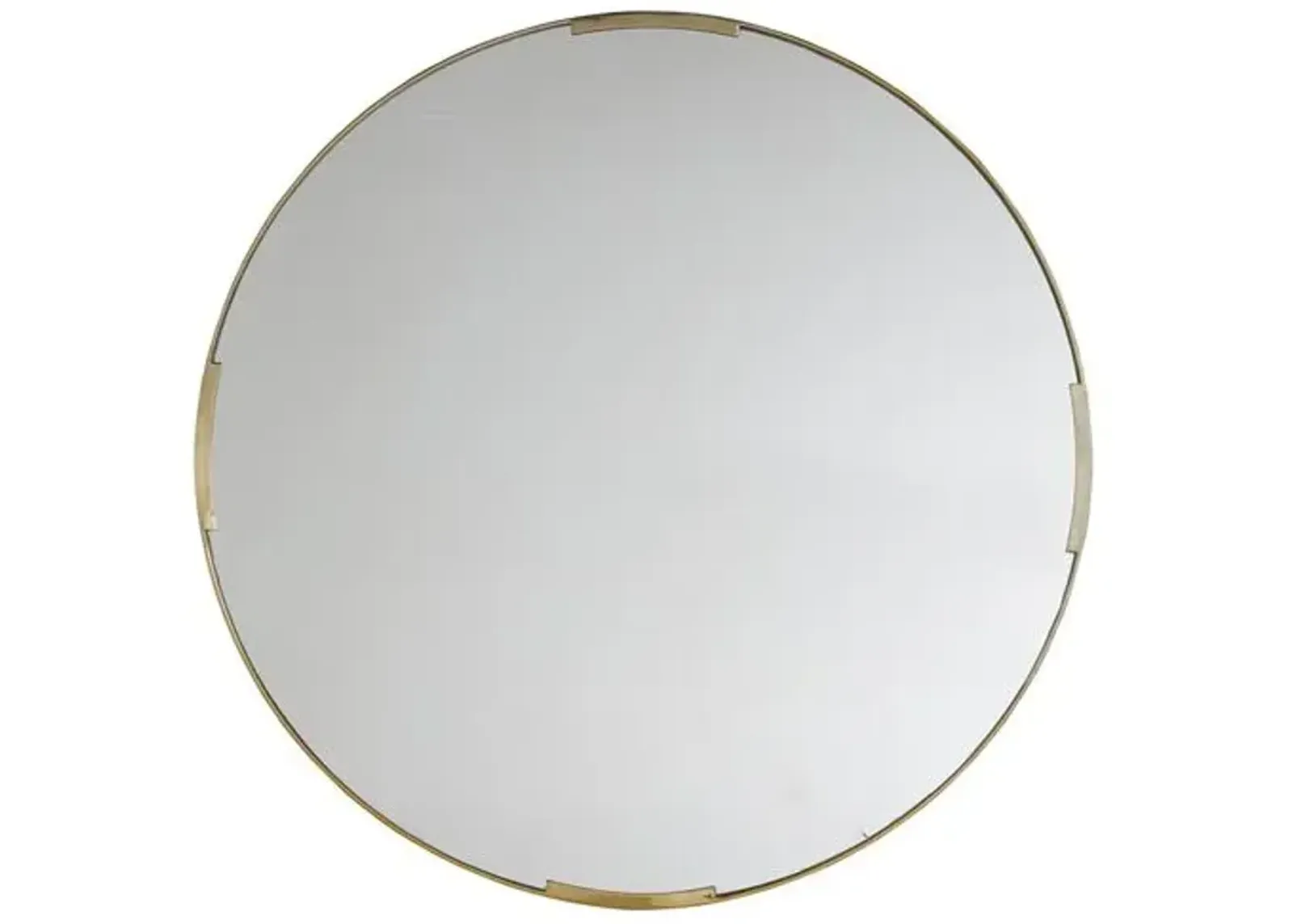 Baker Round Wall Mirror - Brushed Gold - Gabby