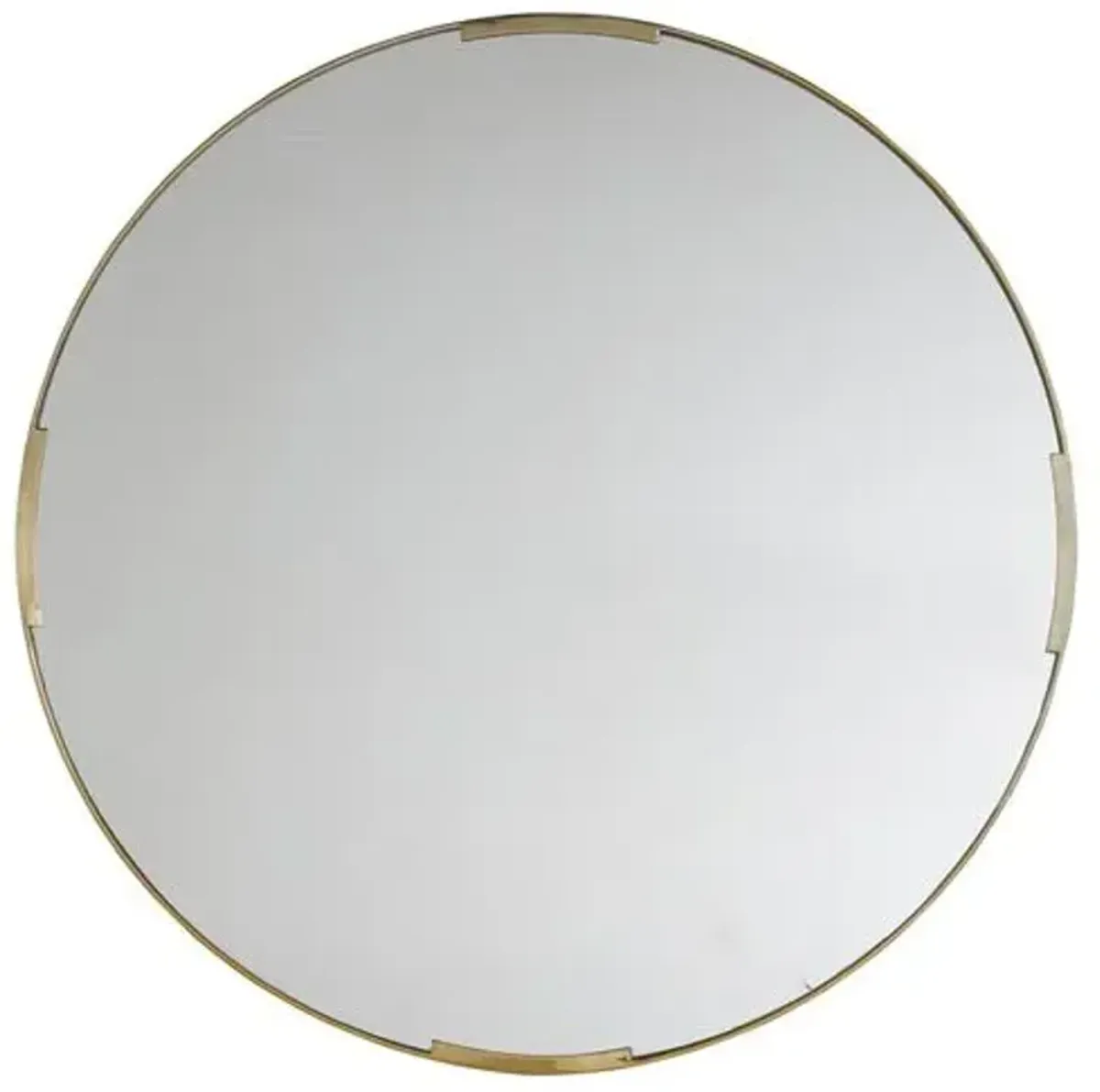 Baker Round Wall Mirror - Brushed Gold - Gabby