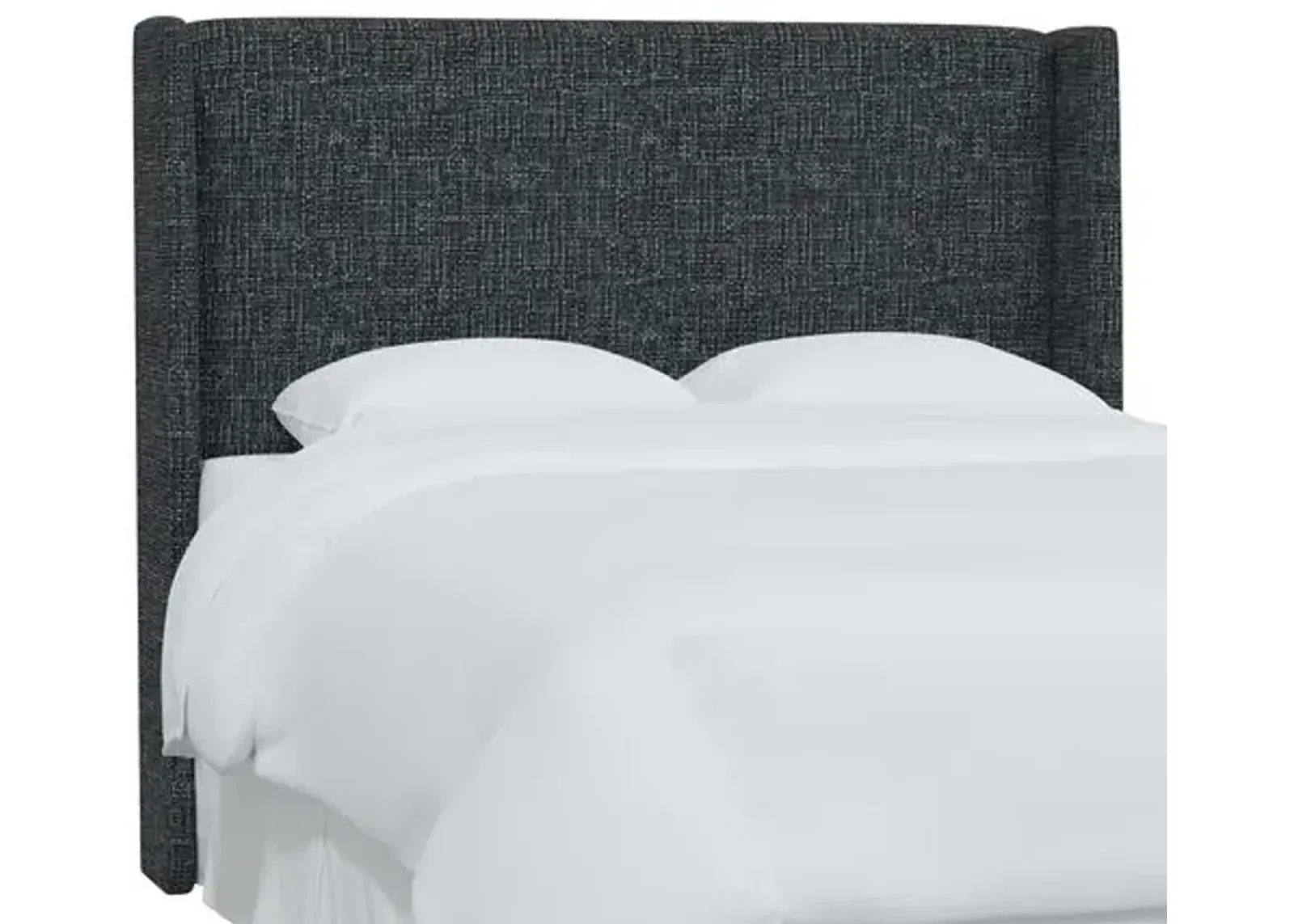 Kelly Wingback Headboard - Basketweave - Blue