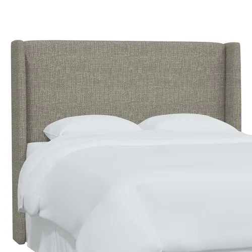 Kelly Wingback Headboard - Basketweave - Beige