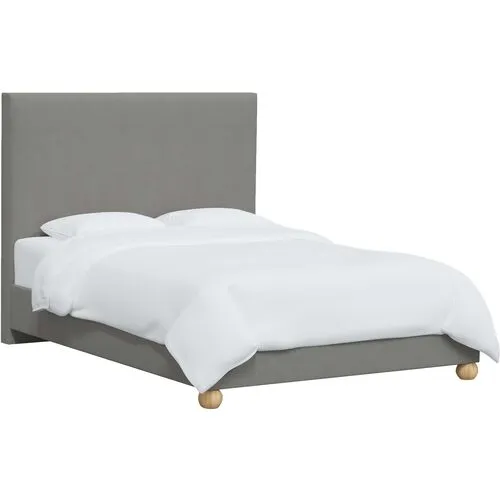 Luna Floor Length Bed - Linen - Gray