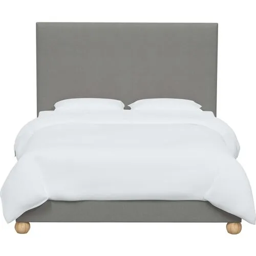 Luna Floor Length Bed - Linen - Gray