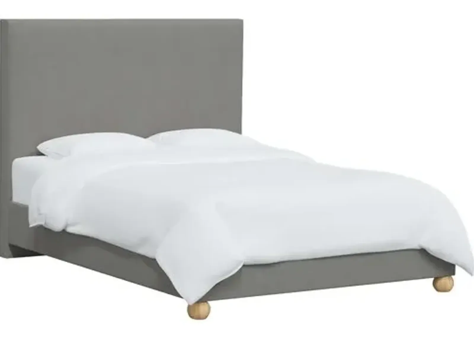 Luna Floor Length Bed - Linen - Gray