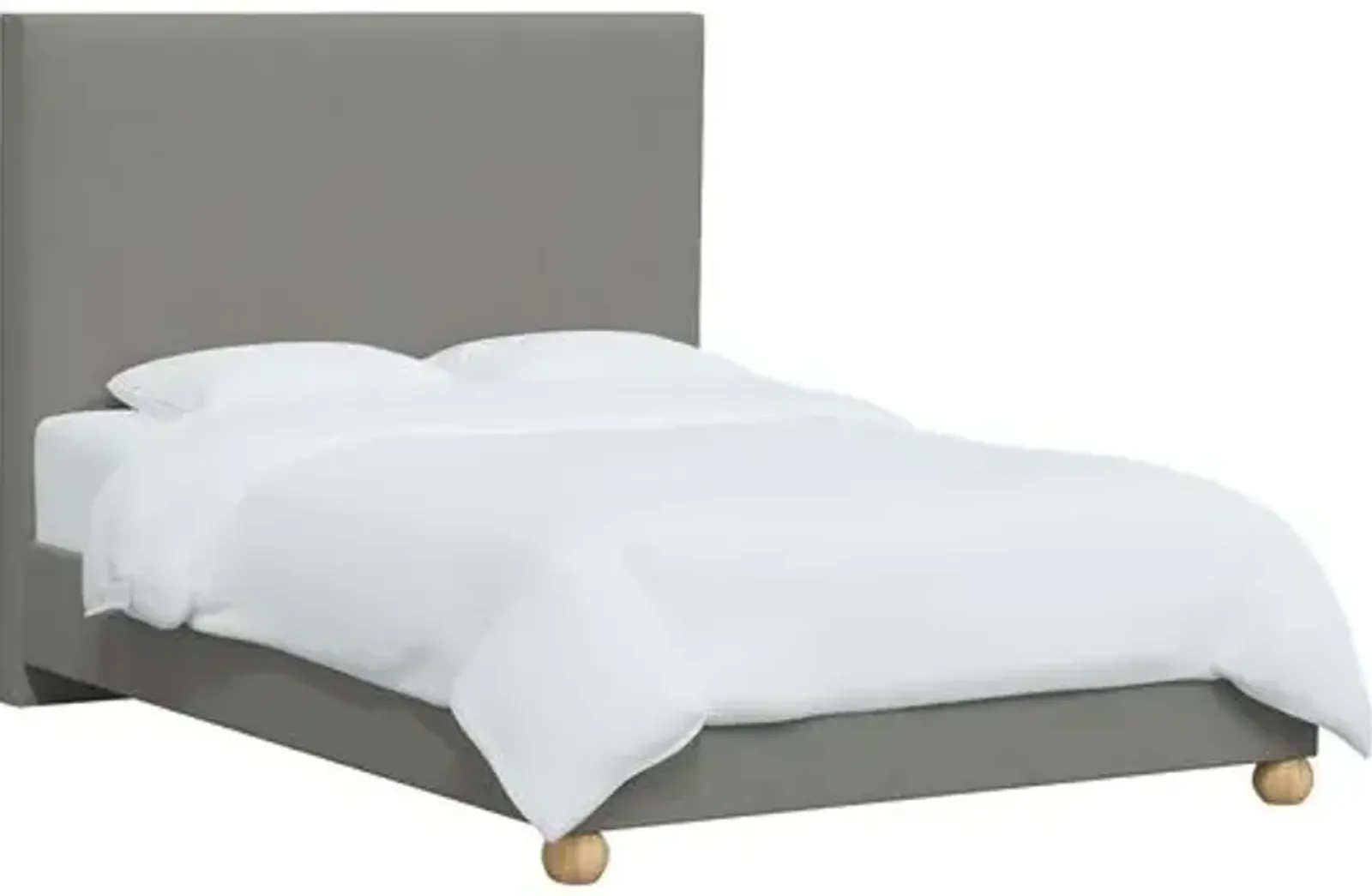 Luna Floor Length Bed - Linen - Gray