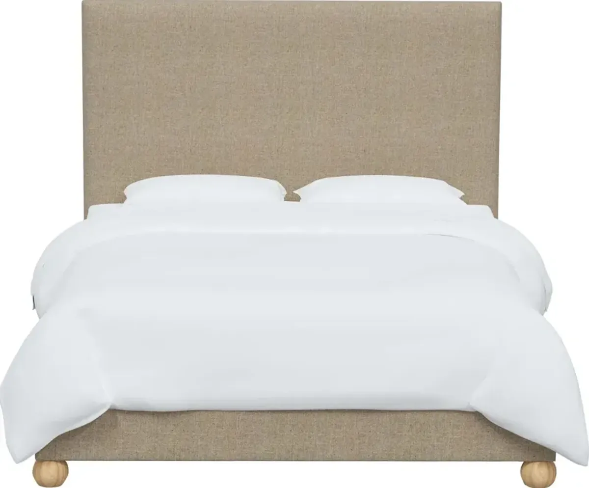 Luna Floor Length Bed, Linen