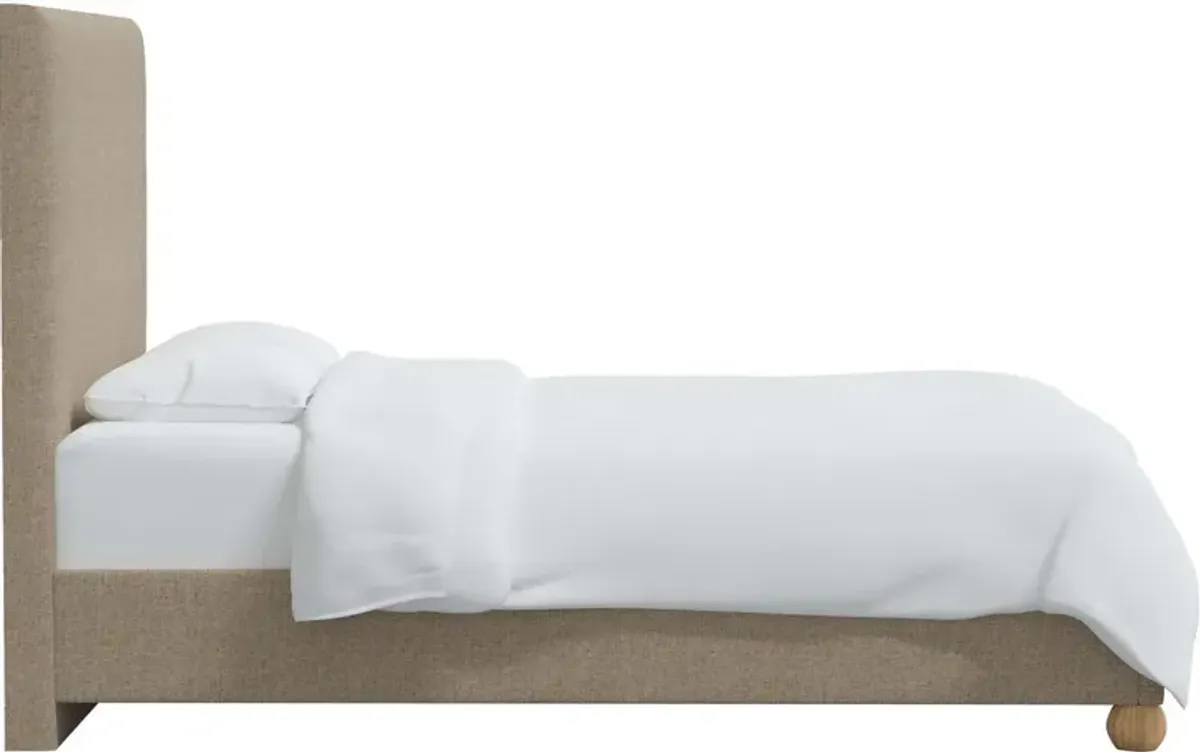 Luna Floor Length Bed, Linen