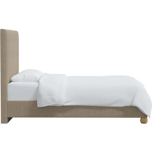 Luna Floor Length Bed - Linen - Brown