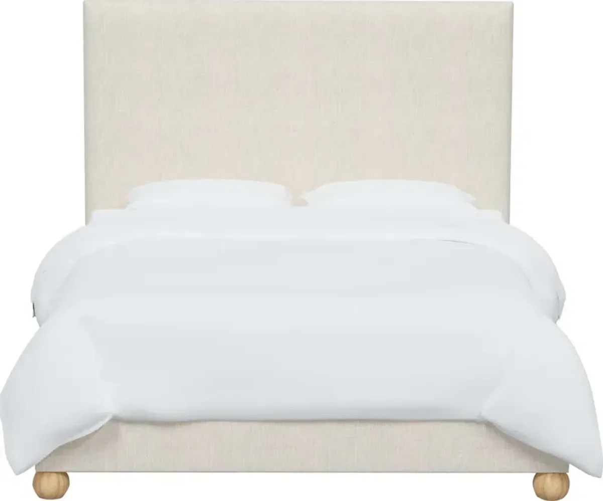 Luna Floor Length Bed, Linen