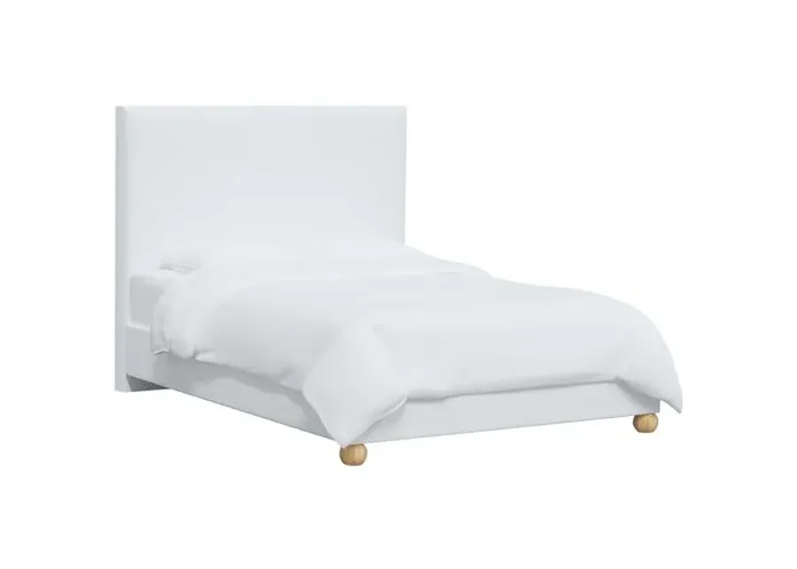 Luna Floor Length Bed - Linen - White