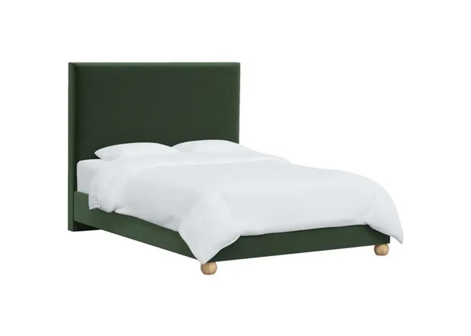 Luna Floor Length Bed - Velvet - Green