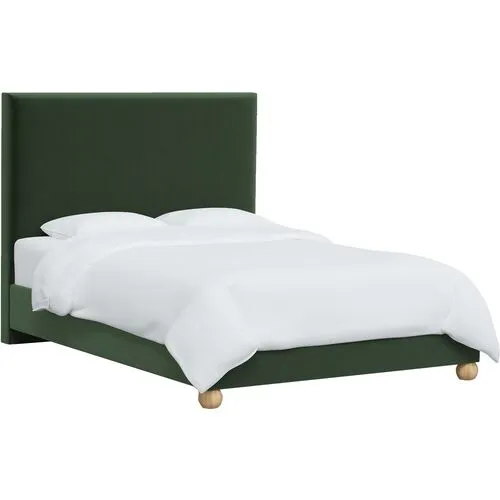 Luna Floor Length Bed - Velvet - Green