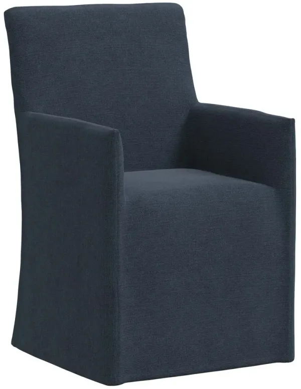 Edith Slipcover Dining Armchair, Linen