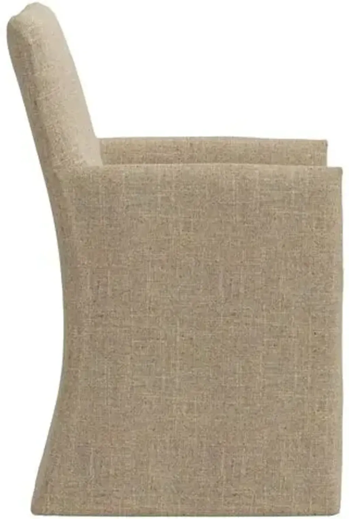 Edith Slipcover Dining Armchair - Linen - Brown