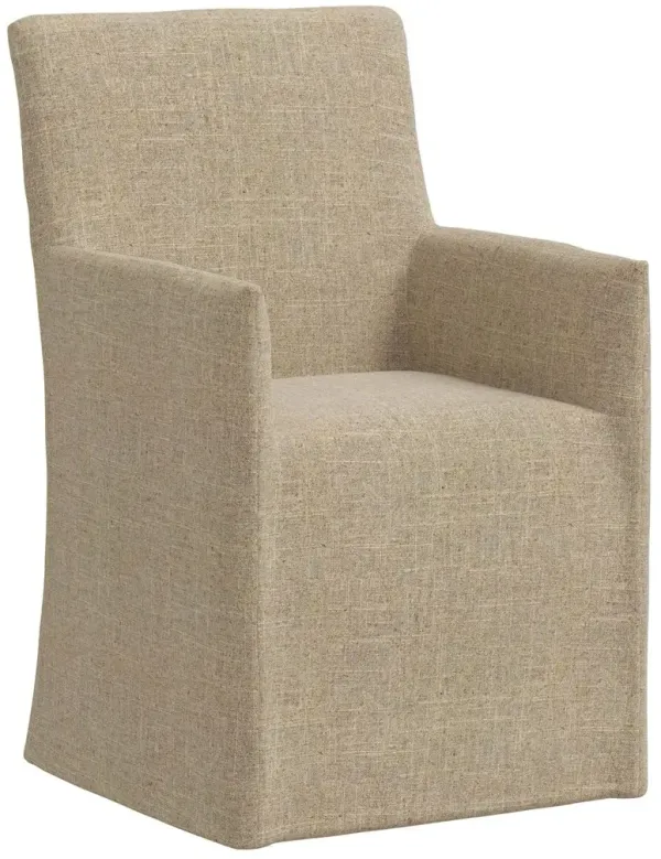 Edith Slipcover Dining Armchair, Linen