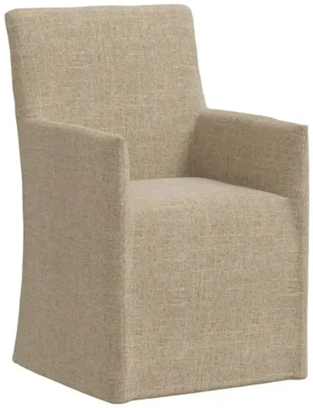 Edith Slipcover Dining Armchair - Linen - Brown