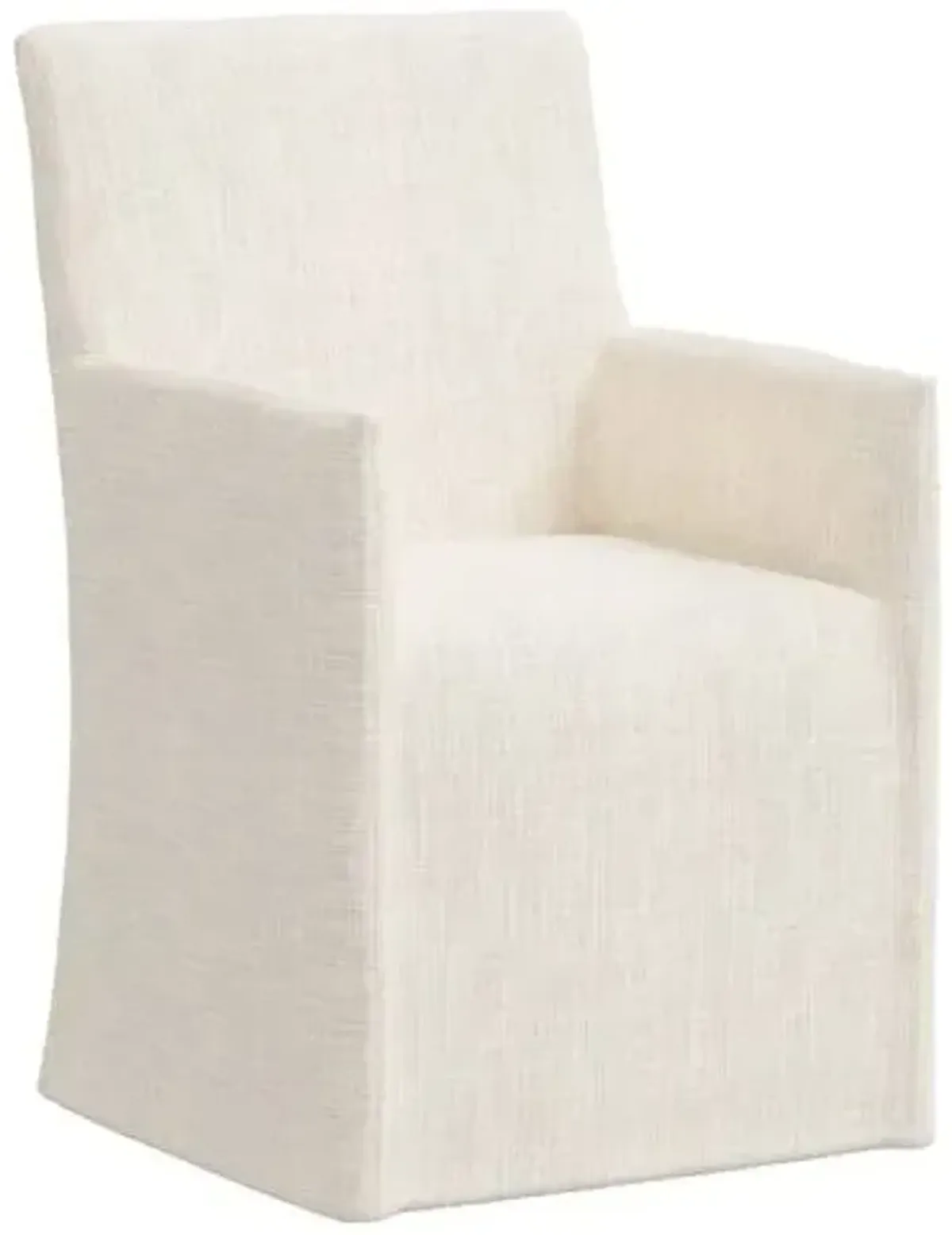 Edith Slipcover Dining Armchair - Linen - Beige