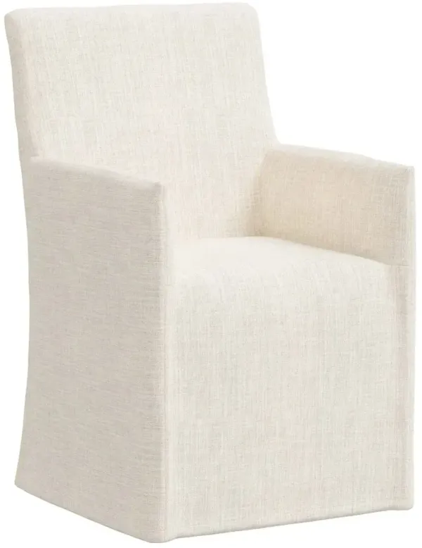 Edith Slipcover Dining Armchair, Linen