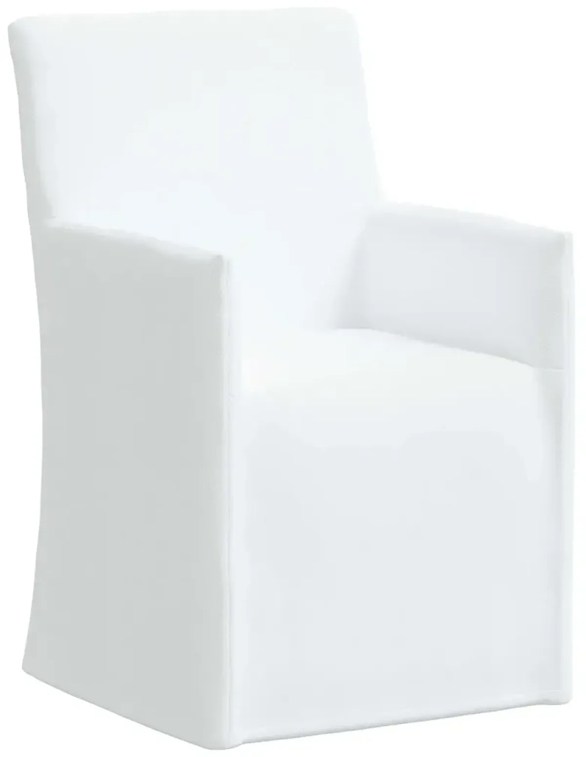 Edith Slipcover Dining Armchair, Linen