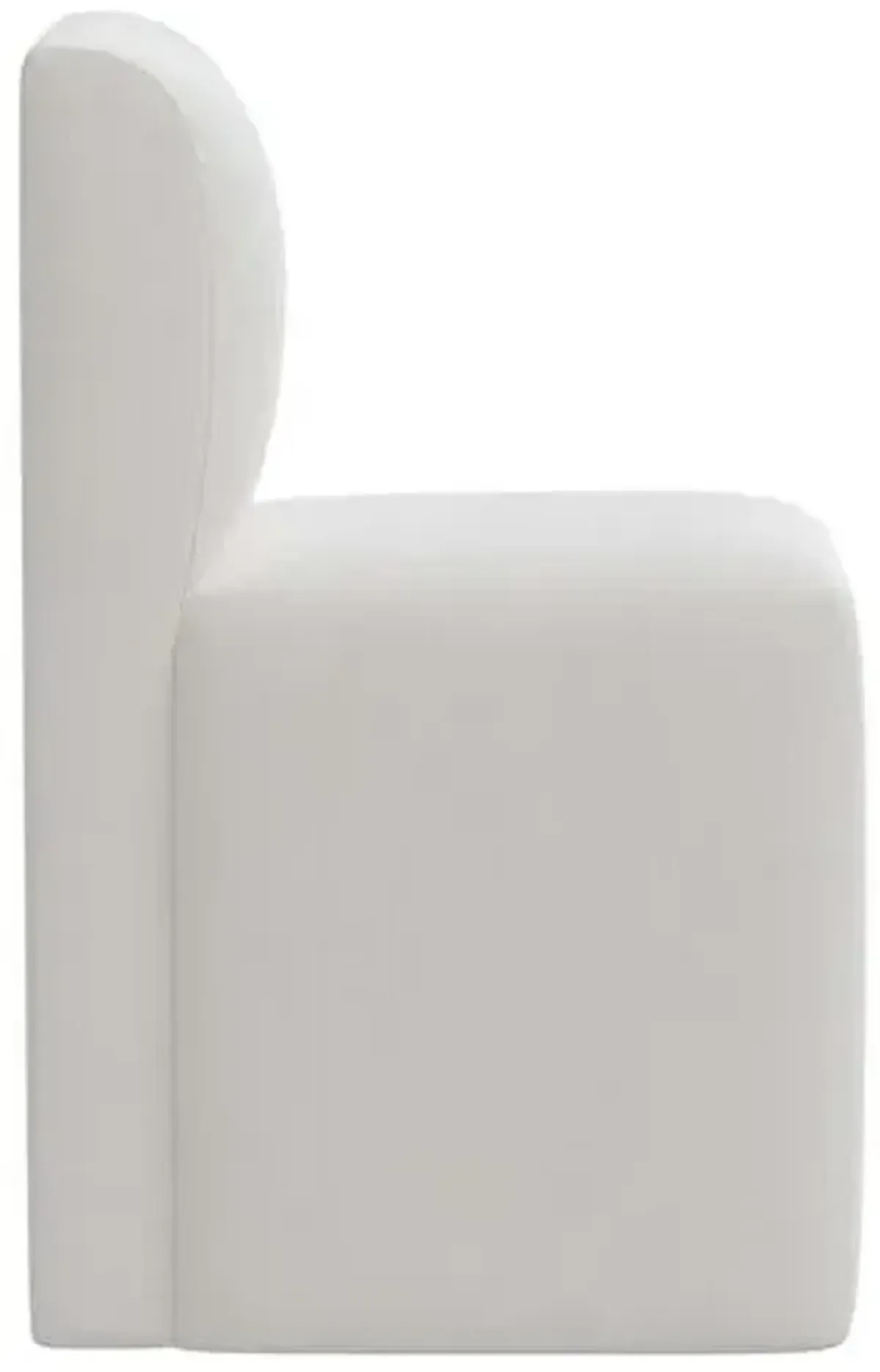 Graham Dining Chair - Velvet - White