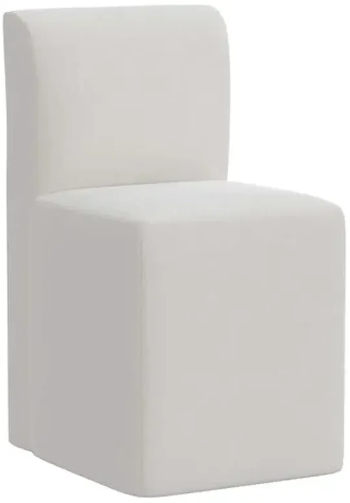 Graham Dining Chair - Velvet - White