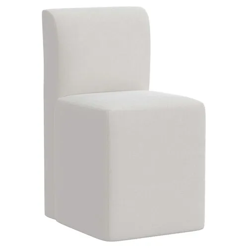 Graham Dining Chair - Velvet - White